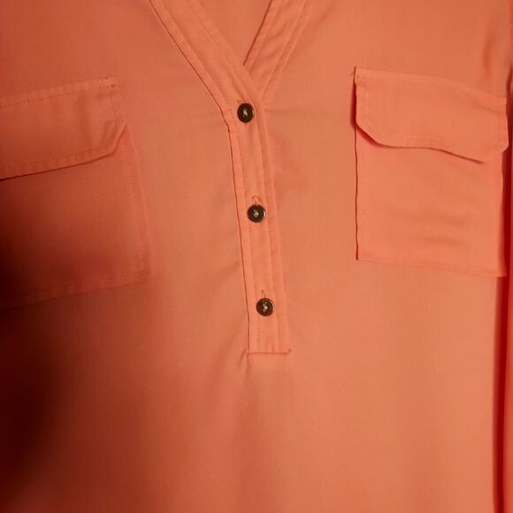 Alfani Women 12 Tangerine Highlow Sleeveless Regal Old Money Balletcore Top - Picture 3 of 5